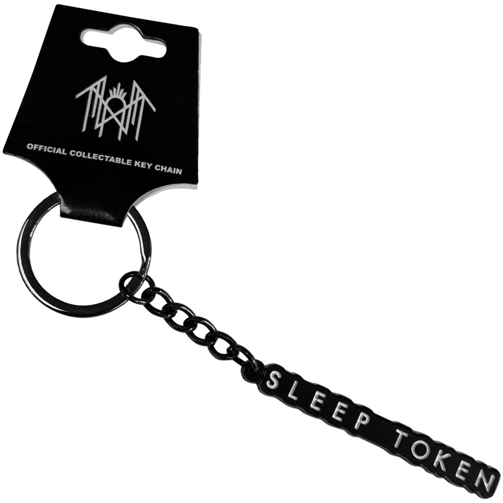 Sleep Token - Text Logo Schlüsselring - Schwarz/Weiß